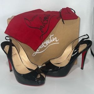 CHRISTIAN LOUBOUTIN black patent leather Very Privè Private Number